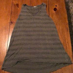 Olive Green and black striped Tank Top